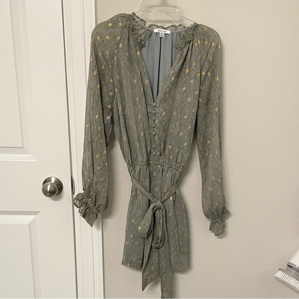 BTFL-Life Snake Print Long Sleeve Romper